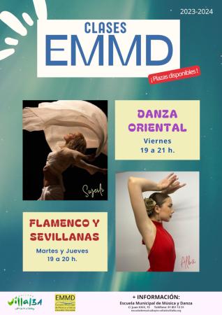 Imagen Plazas libres en las clases de ‘Danza oriental’ y ‘Flamenco y sevillanas’ en la EMMD