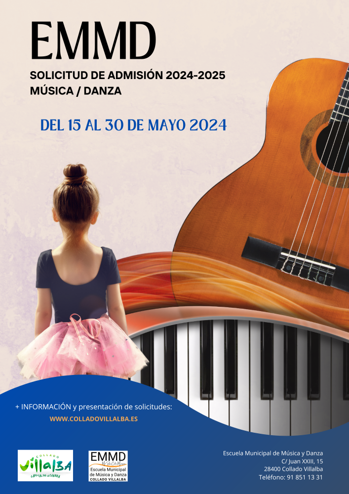 Imagen Admisión música/danza 2024 - 2025