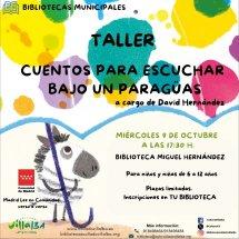 Taller infantil. "Cuentos para escuchar bajo un paraüas"