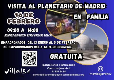 Imagen Excursión en familia ‘Visita al Planetario de Madrid’