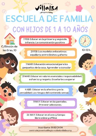 Imagen Abierto el plazo de inscripción en la Escuela de Familia para padres y madres de niños y adolescentes