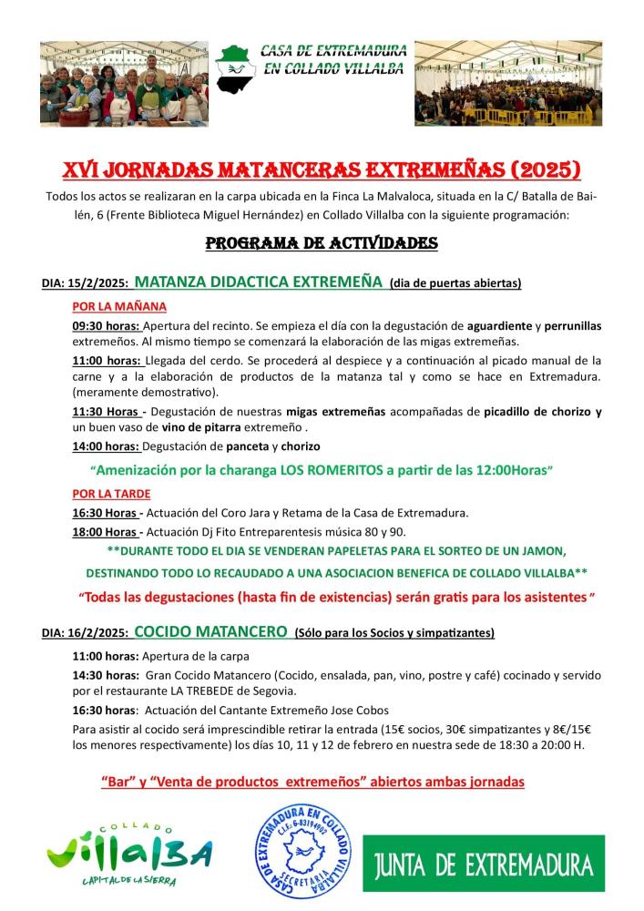 Imagen Este fin de semana se celebra la ‘ XVI Matanza Didáctica Extremeña’ en la Carpa Malvaloca